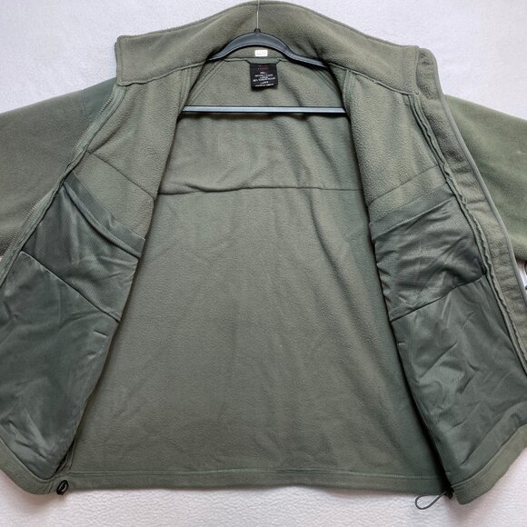 Rothco Fleece Jacket Mens L Green Army Military Full Zip - Picture 7 of 13
